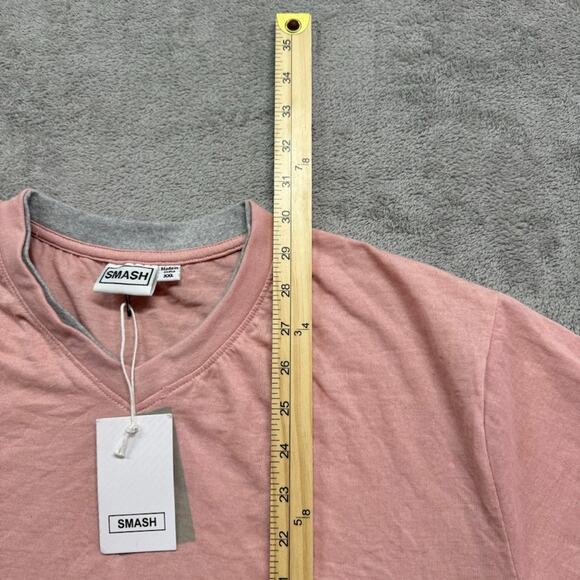 Smash Brand T Shirt Mens‎ 2XL Pink Grey Short Sleeve Gray - Picture 5 of 5